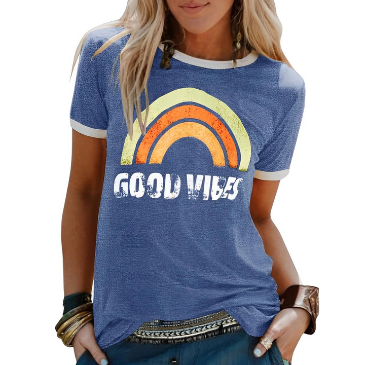 T Shirt Mit Rundhalsausschnitt Für Damen | Bedruckt