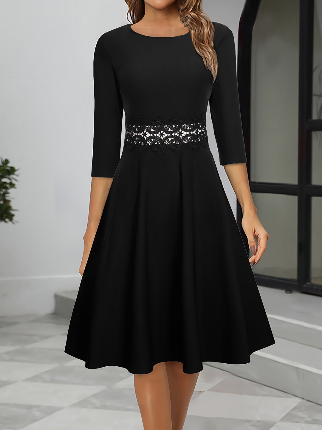 Damen Elegantes Abend Kleid | Midi