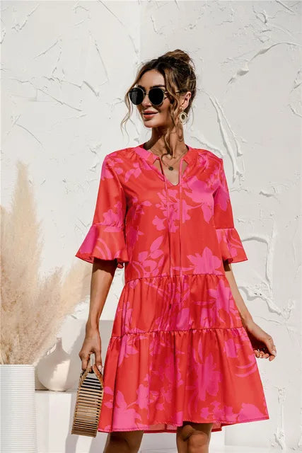 Sommerkleid Mit Tiefer Taille Für Damen | Mini