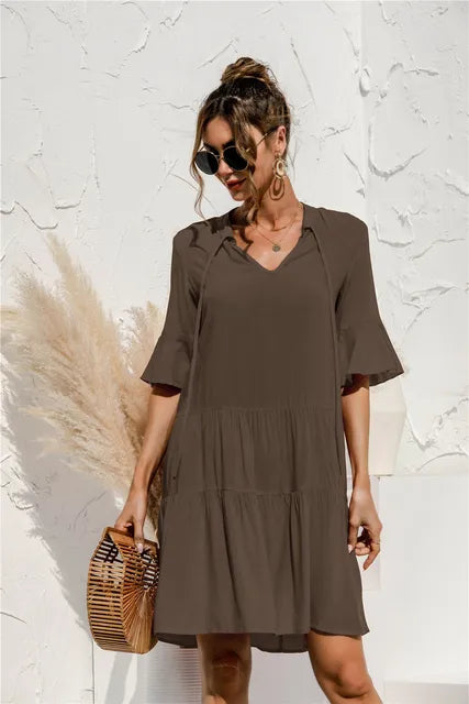 Sommerkleid Mit Tiefer Taille Für Damen | Mini