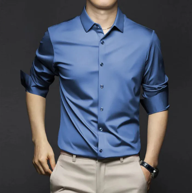 Herren Schlankes Button-Down Halbarm Hemd | Moderne Passform