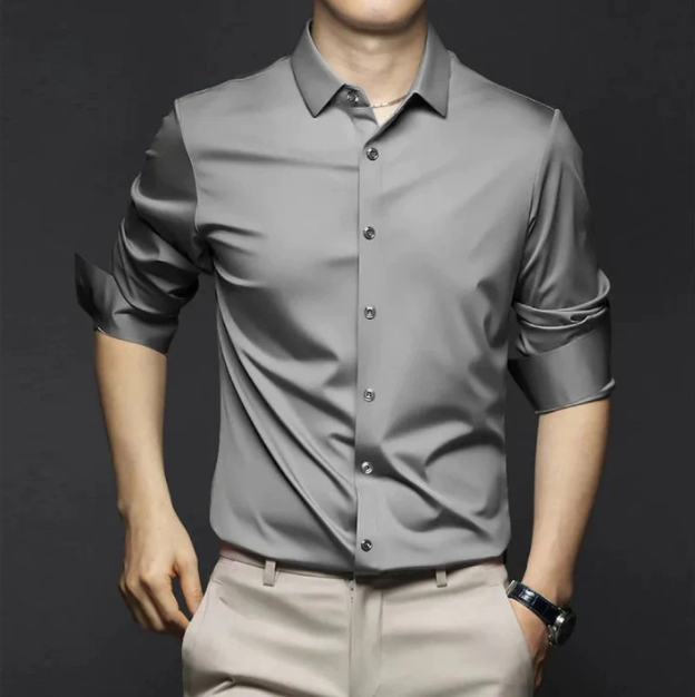 Herren Schlankes Button-Down Halbarm Hemd | Moderne Passform