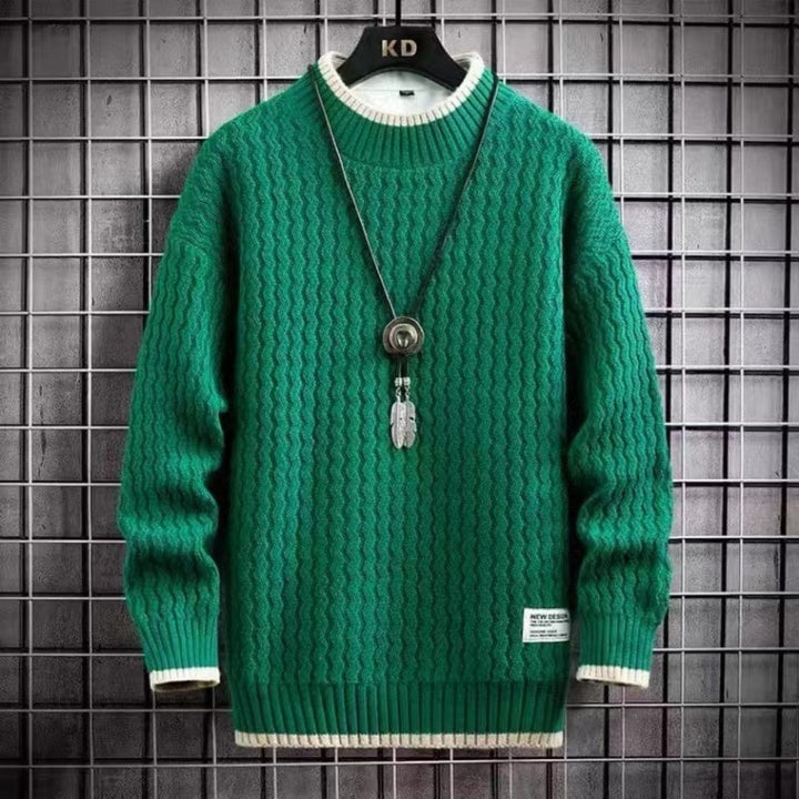 Herren Warmer Lässiger Crew Neck Strickpullover | Gestrickt