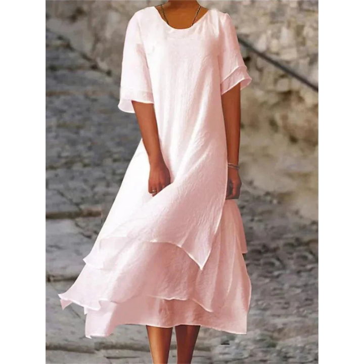 Bequemes Elegantes Frauenkleid | Midi