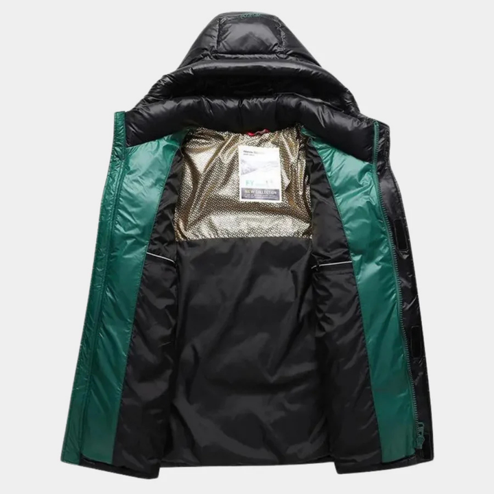Herren Winter Warme Kapuzen Puffer Jacke | Reißverschluss