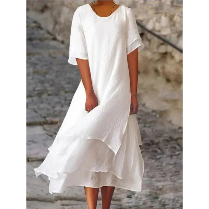 Bequemes Elegantes Frauenkleid | Midi