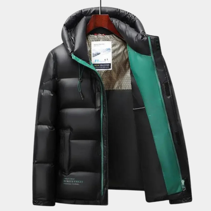 Herren Winter Warme Kapuzen Puffer Jacke | Reißverschluss