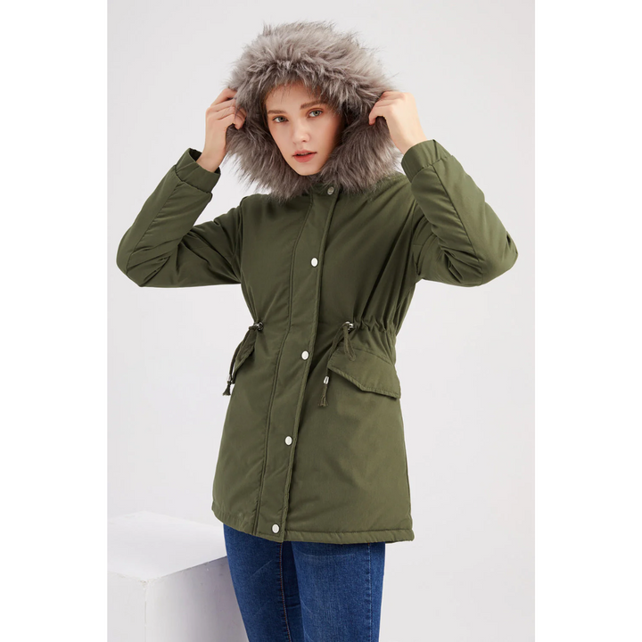 Damen Winter Parka Jacke | Niederknöpfen