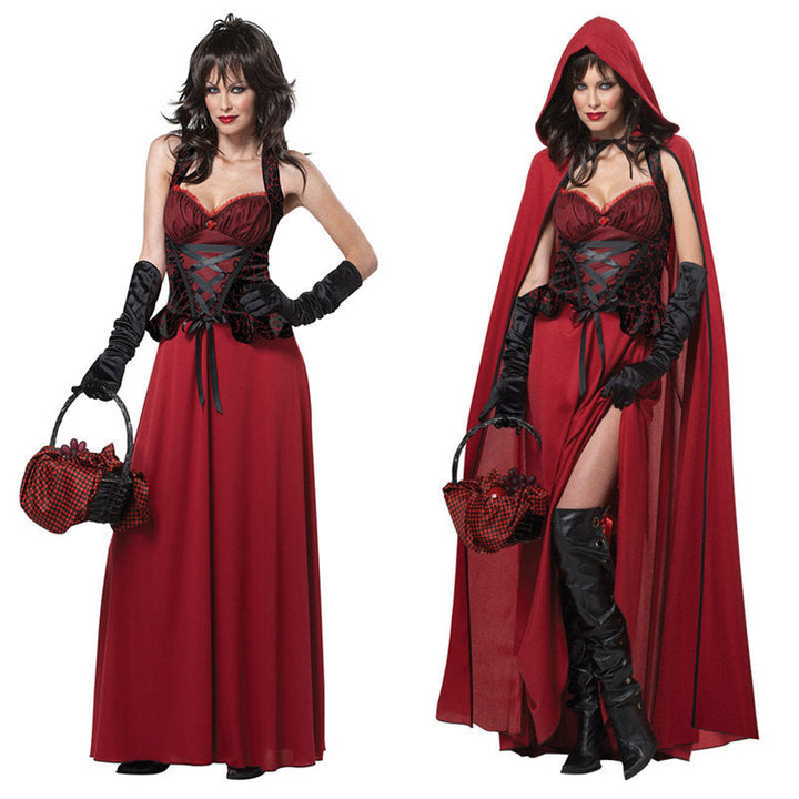 Märchenhaftes Kleid mit Umhang Halloween Kostüm | Maxi