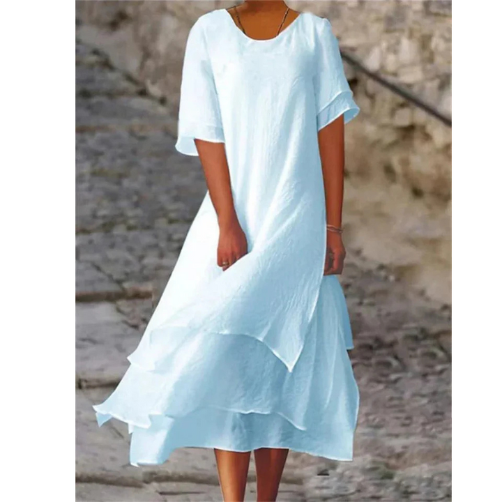 Bequemes Elegantes Frauenkleid | Midi
