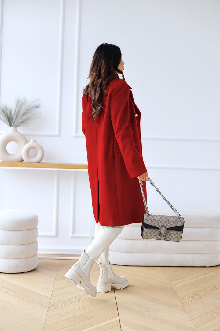 Adelynn | Damen Stilvoll Lang locker Mantel | Elegante