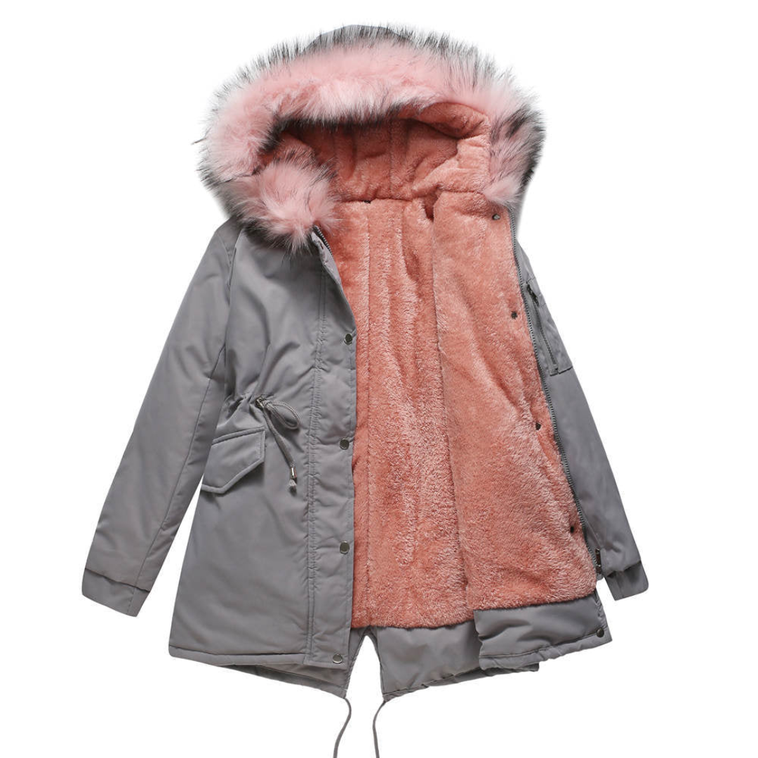 Damen Winter Parka Jacke | Niederknöpfen