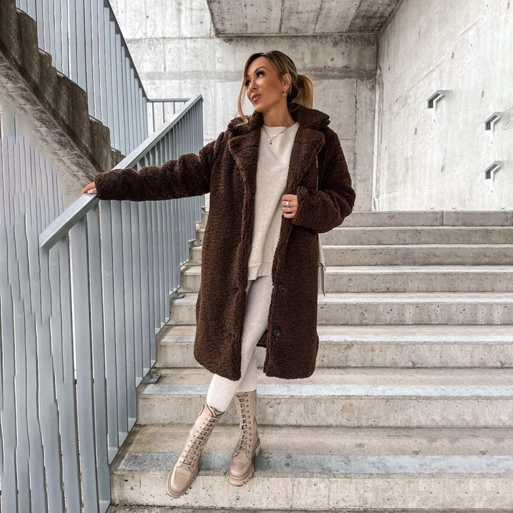 Damen Warmer Winter Eleganter Flauschiger Mantel | Gemütlich