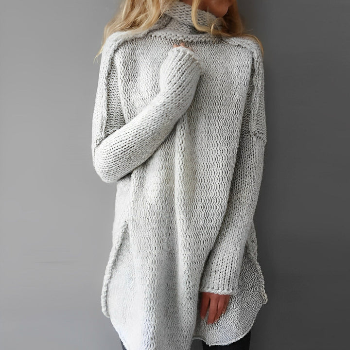 Selena | Damen Lässiger Rollkragen Lange Pullover | Winter