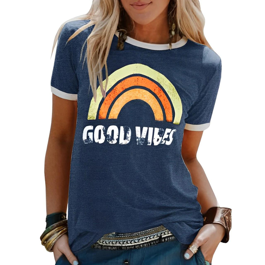 T Shirt Mit Rundhalsausschnitt Für Damen | Bedruckt