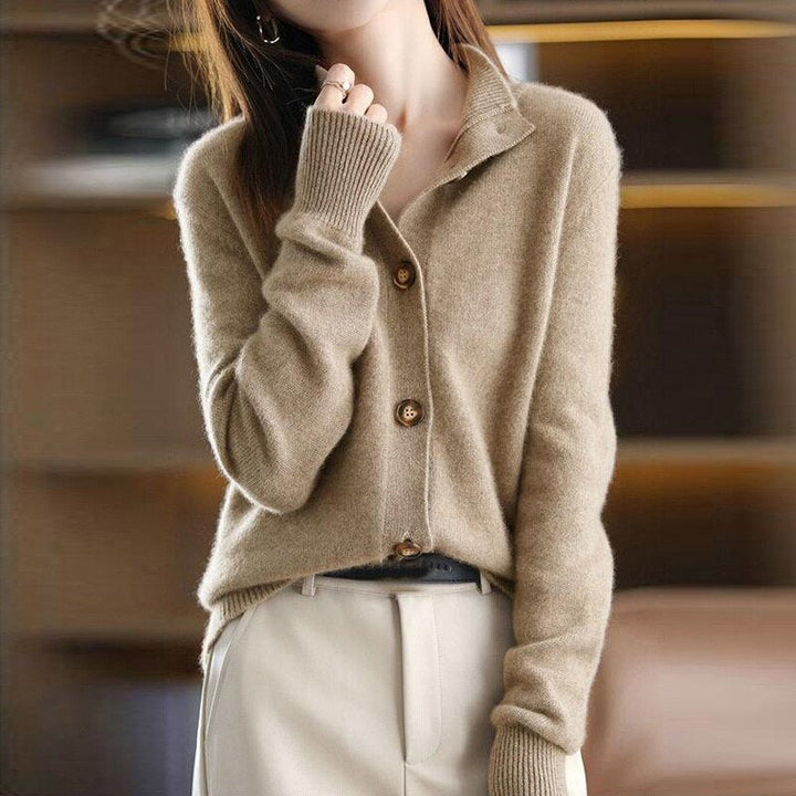 Langärmliger Button Down Cardigan Für Damen | Gestrickt