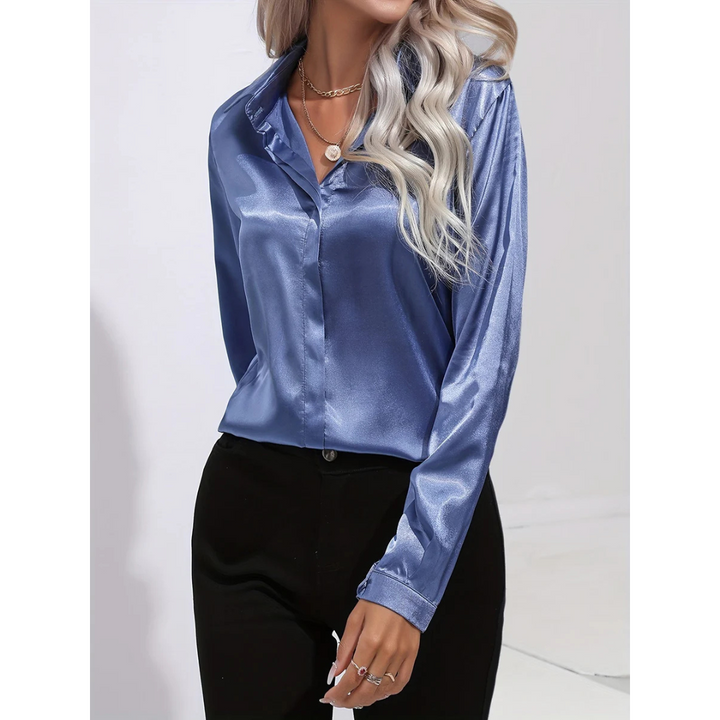 Langärmliges Button Down Hemd für Damen | Schick