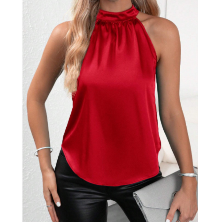 Ärmellose Neckholder Bluse Für Damen | Sommer
