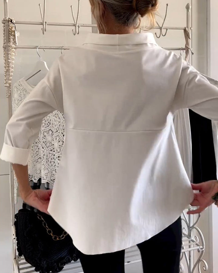 Damen Langarm Elegant Top | Sommer