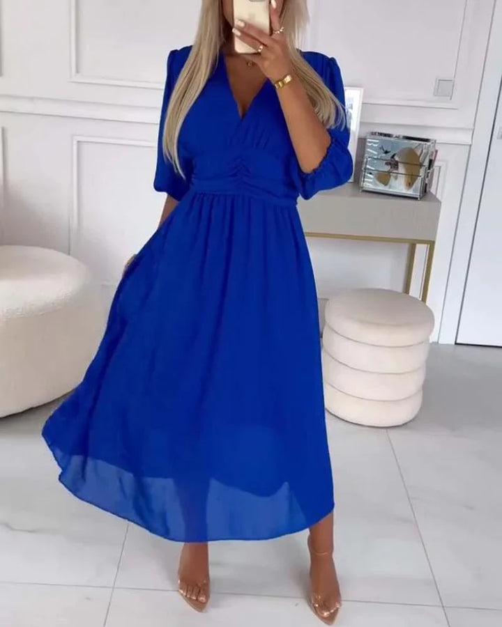 Schickes Damen Sommerkleid | Puffärmel