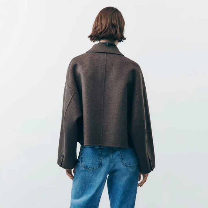 Damen Oversized Button Down Winter Mantel | Warme