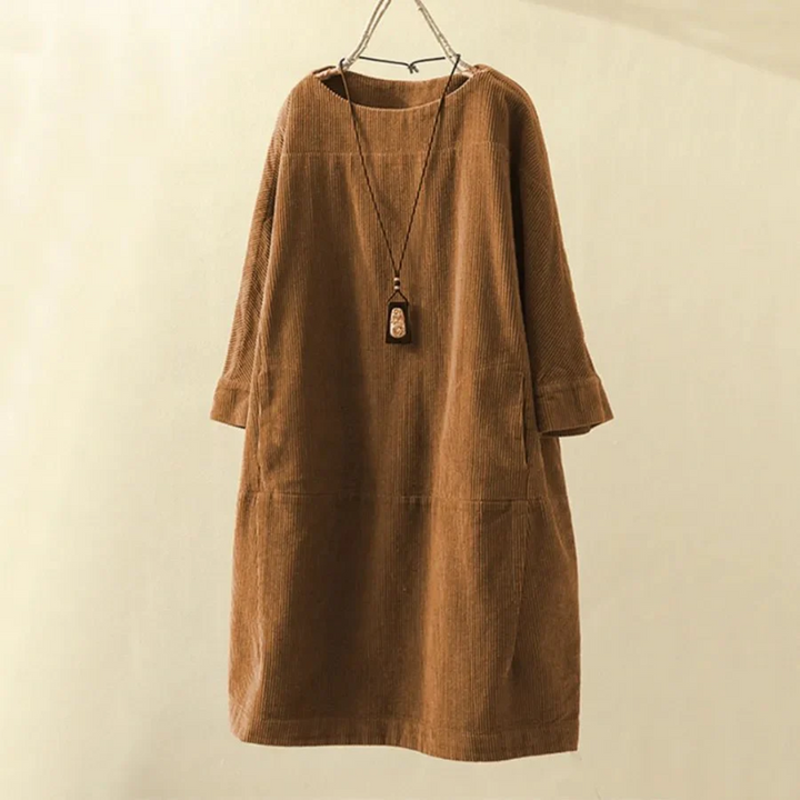 Damen Lässiges Warmes Winter Kleid | Midi
