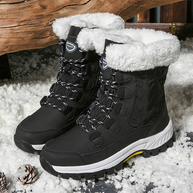 Stylische Boots Schwarz für Damen | Warme