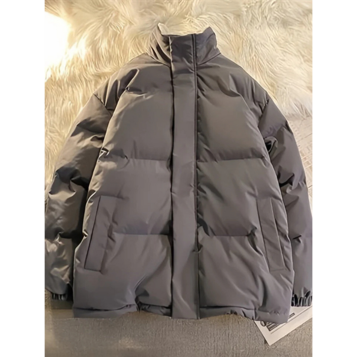 Herren Warme Mock Neck Puffer Jacke | Winter