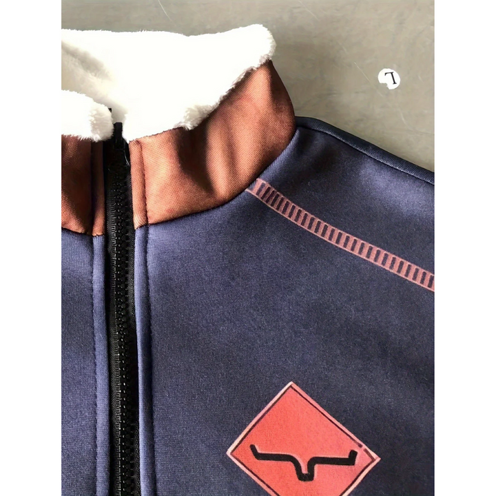 Warmer Herrenpullover Mit Halbreißverschluss | Langarm