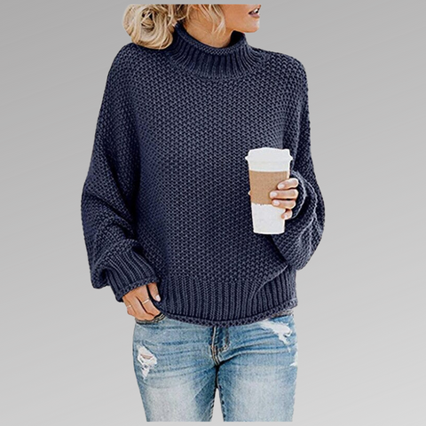 Gemütlicher Damen Strickpullover | Rollkragen