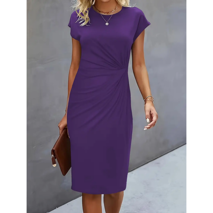 Kurzärmliges Formelles Kleid Für Damen | Midi