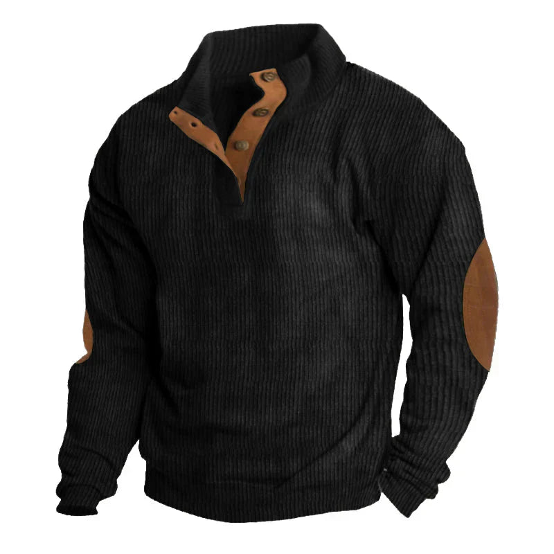 Cordpullover Mit Halben Knöpfen Für Herren | Warm