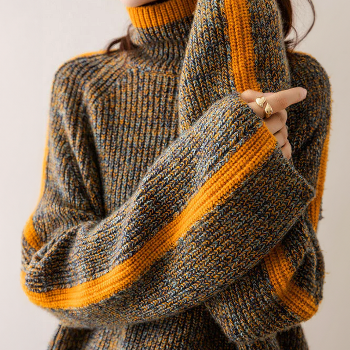 Amoura | Damen Strickt Winter Pullover | Übergroß