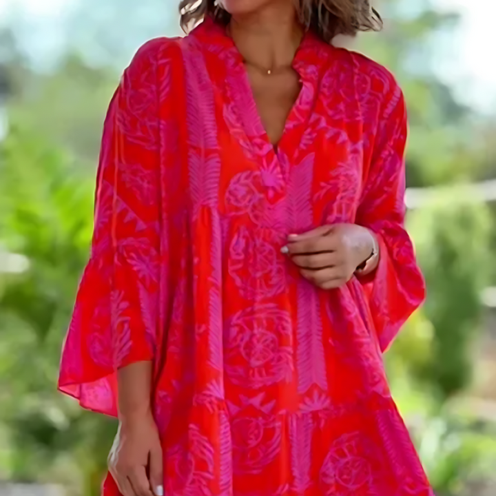 Sommerkleid Mit Halben Ärmeln Für Damen | Midi