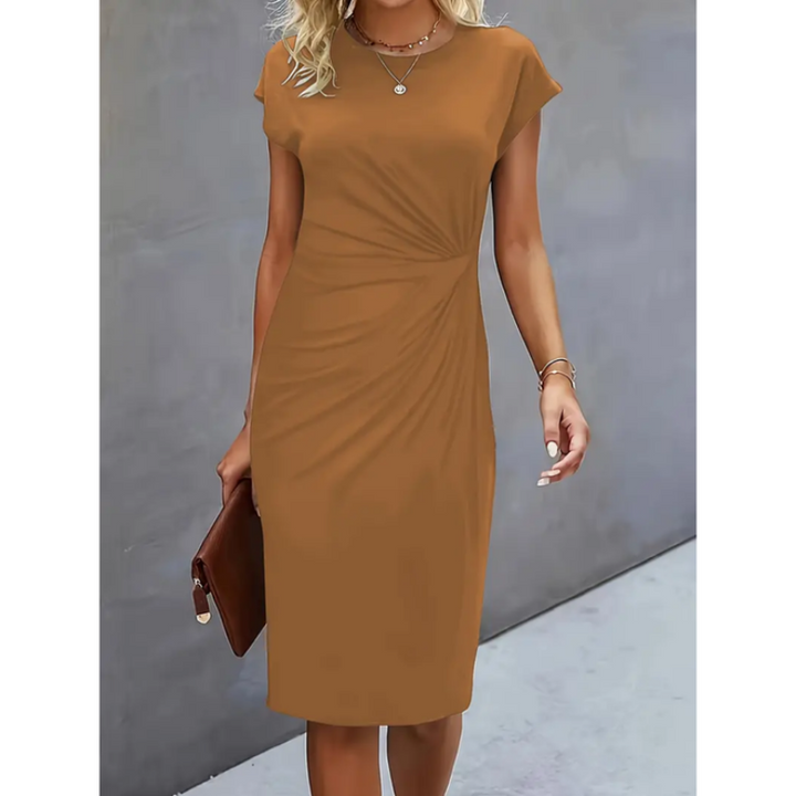 Kurzärmliges Formelles Kleid Für Damen | Midi