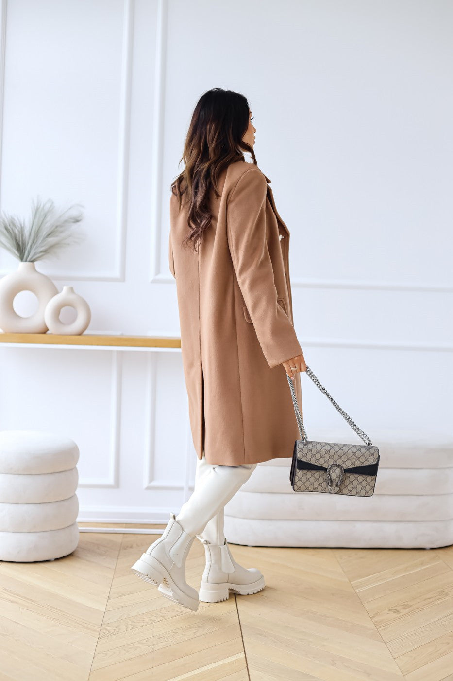 Adelynn | Damen Stilvoll Lang locker Mantel | Elegante