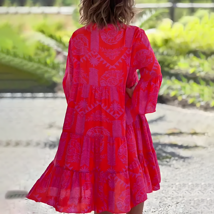 Sommerkleid Mit Halben Ärmeln Für Damen | Midi