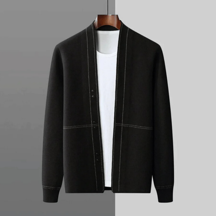 Herren Moderner Offene Front Strickjacke | Langarm