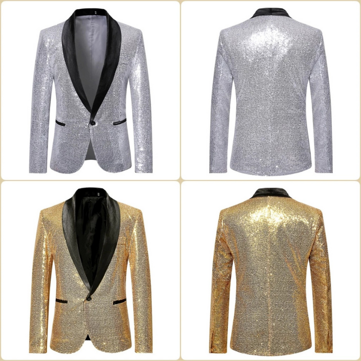 Watson | Herren Formaler Pailletten Mantel  | Abend Party