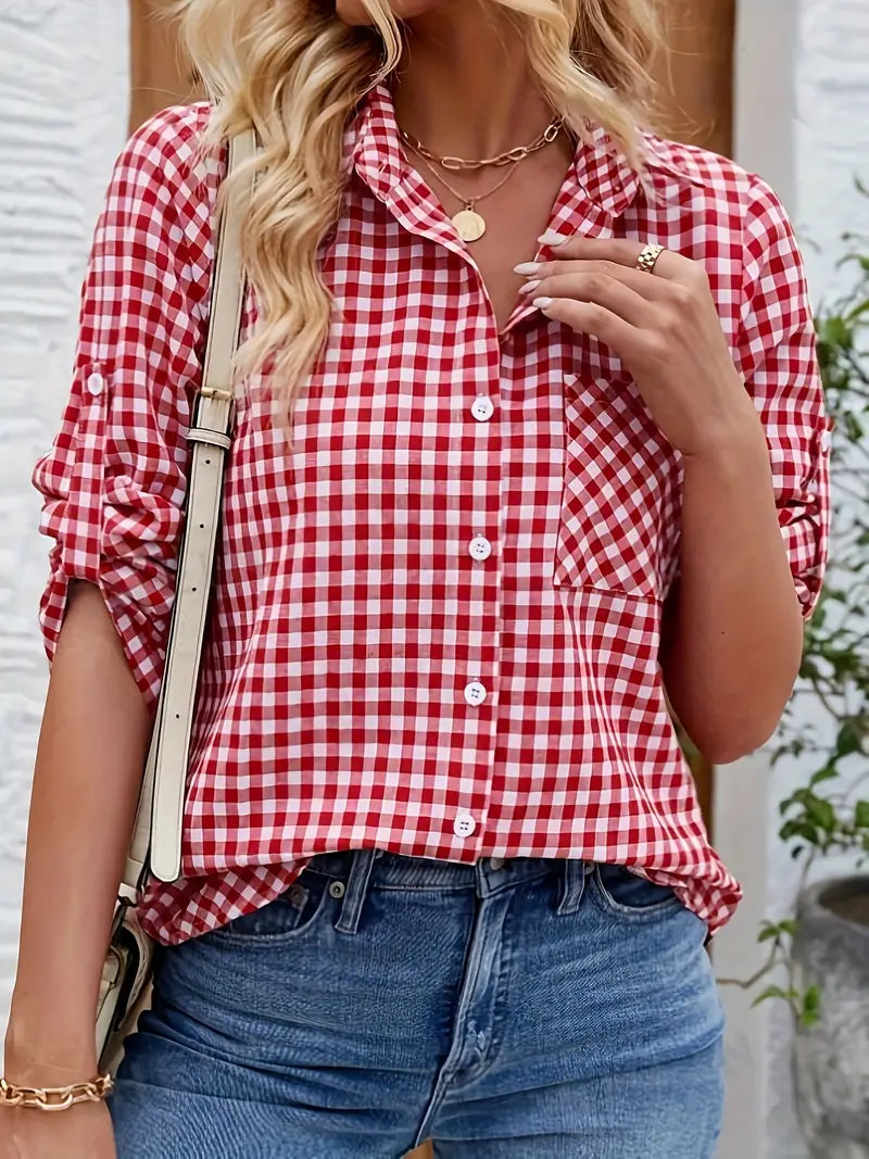 Freizeithemd Mit Karomuster Für Damen | Button Down
