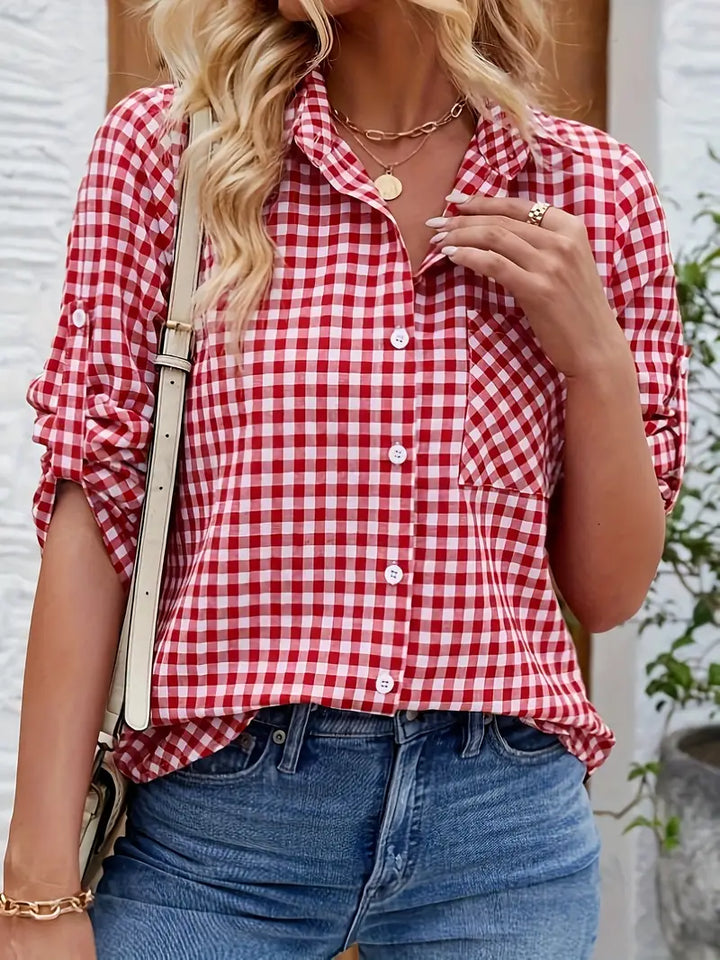 Freizeithemd Mit Karomuster Für Damen | Button Down