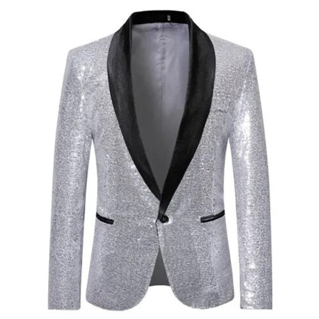 Watson | Herren Formaler Pailletten Mantel  | Abend Party