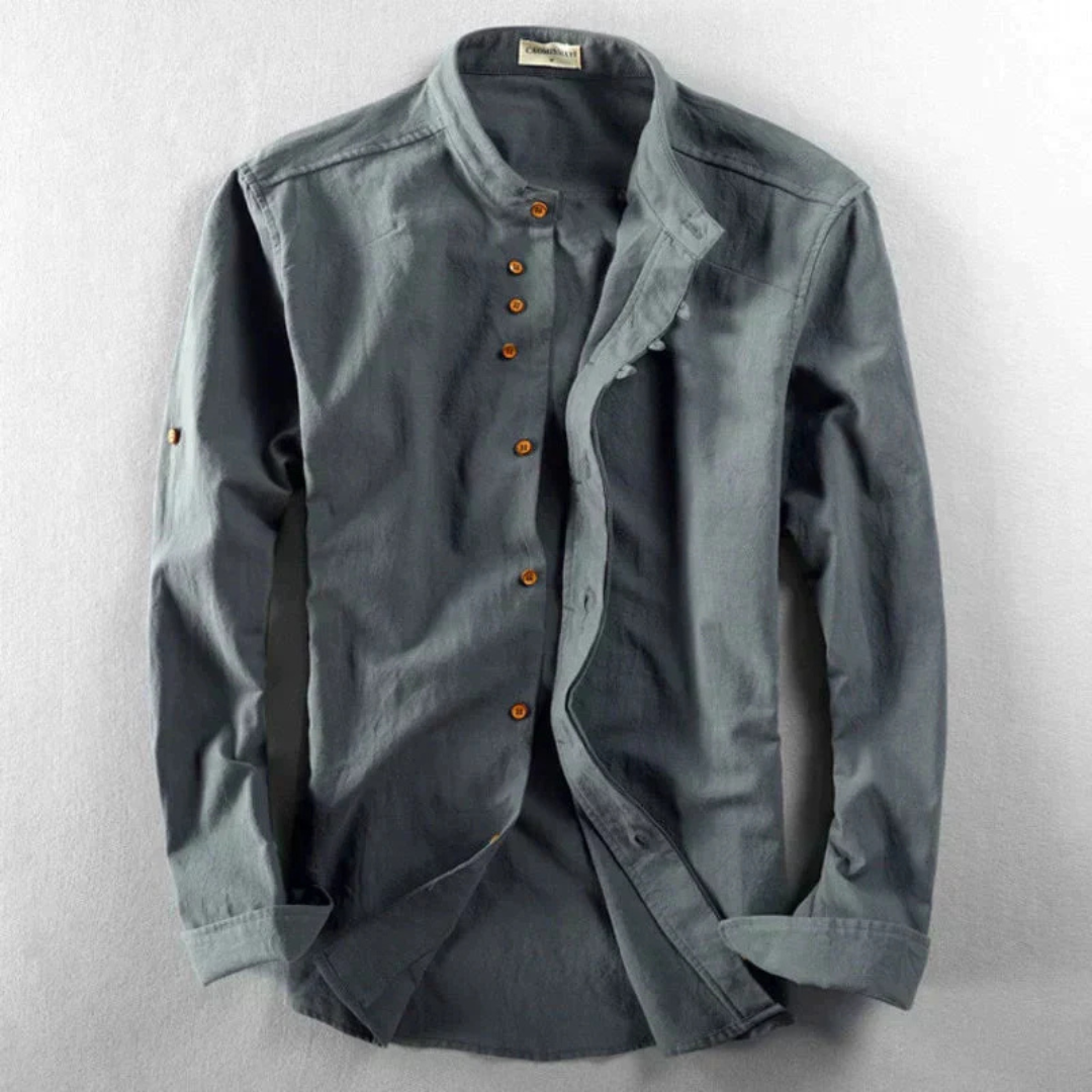 Button Down Hemd Mit Hohem Kragen Für Herren | Klassiker