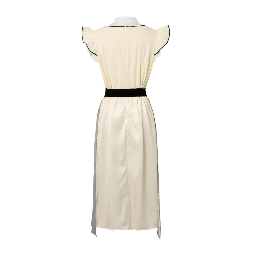 Damen Kurzarm Elegantes Traditionelles Kleid | Midi