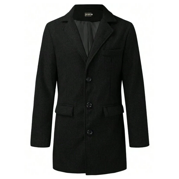 Herren Klassischer Warmer Winter Arbeits Trenchcoat | Lang