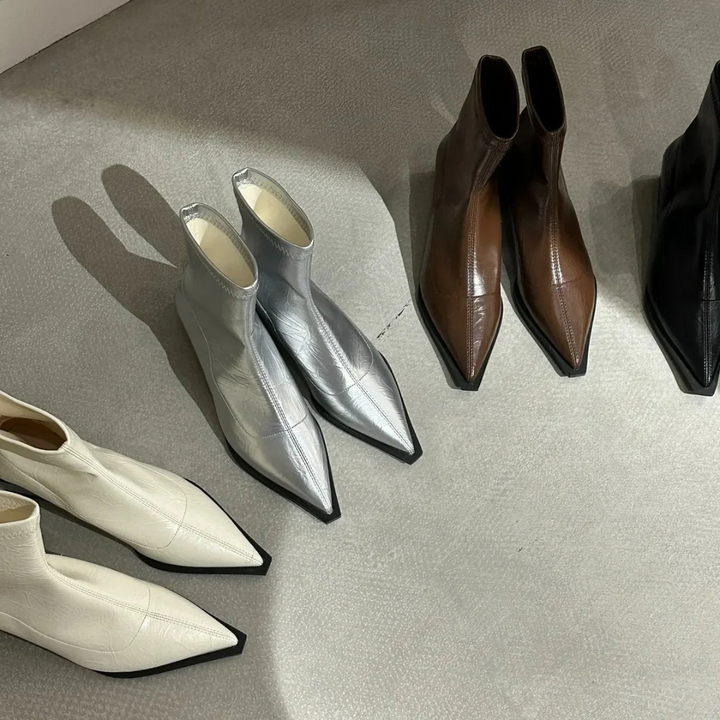 Damen Schicke Spitz Zehen Stiefeletten | Stylisch