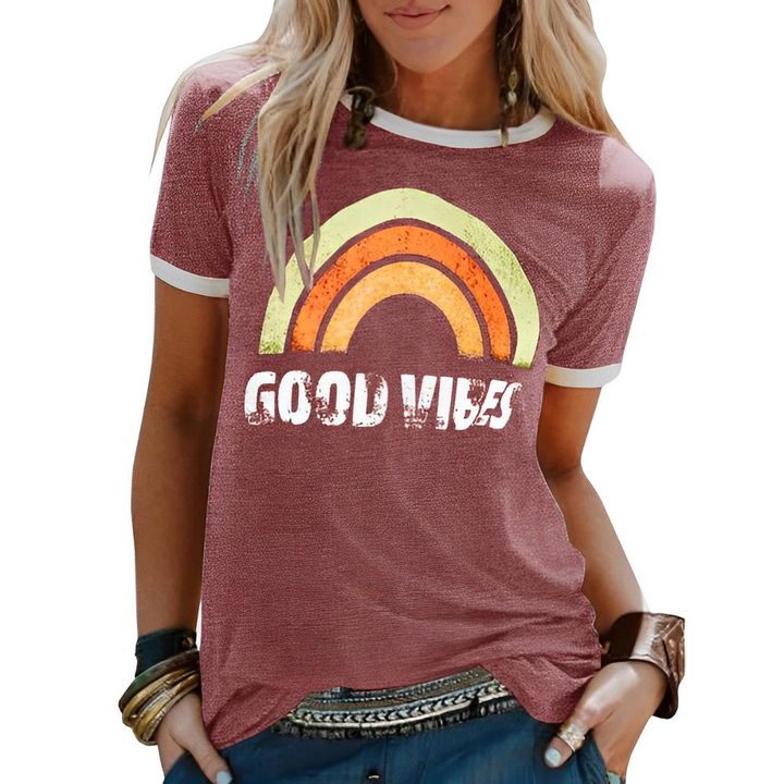 T Shirt Mit Rundhalsausschnitt Für Damen | Bedruckt