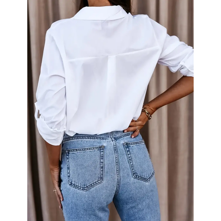 Damen Sommer Langarm Bluse | Lässig