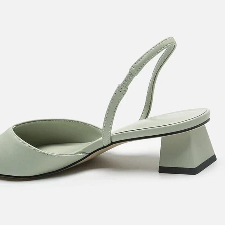 Elegante Damensandalen Mit Geschlossener Spitze | Niedriger Absatz
