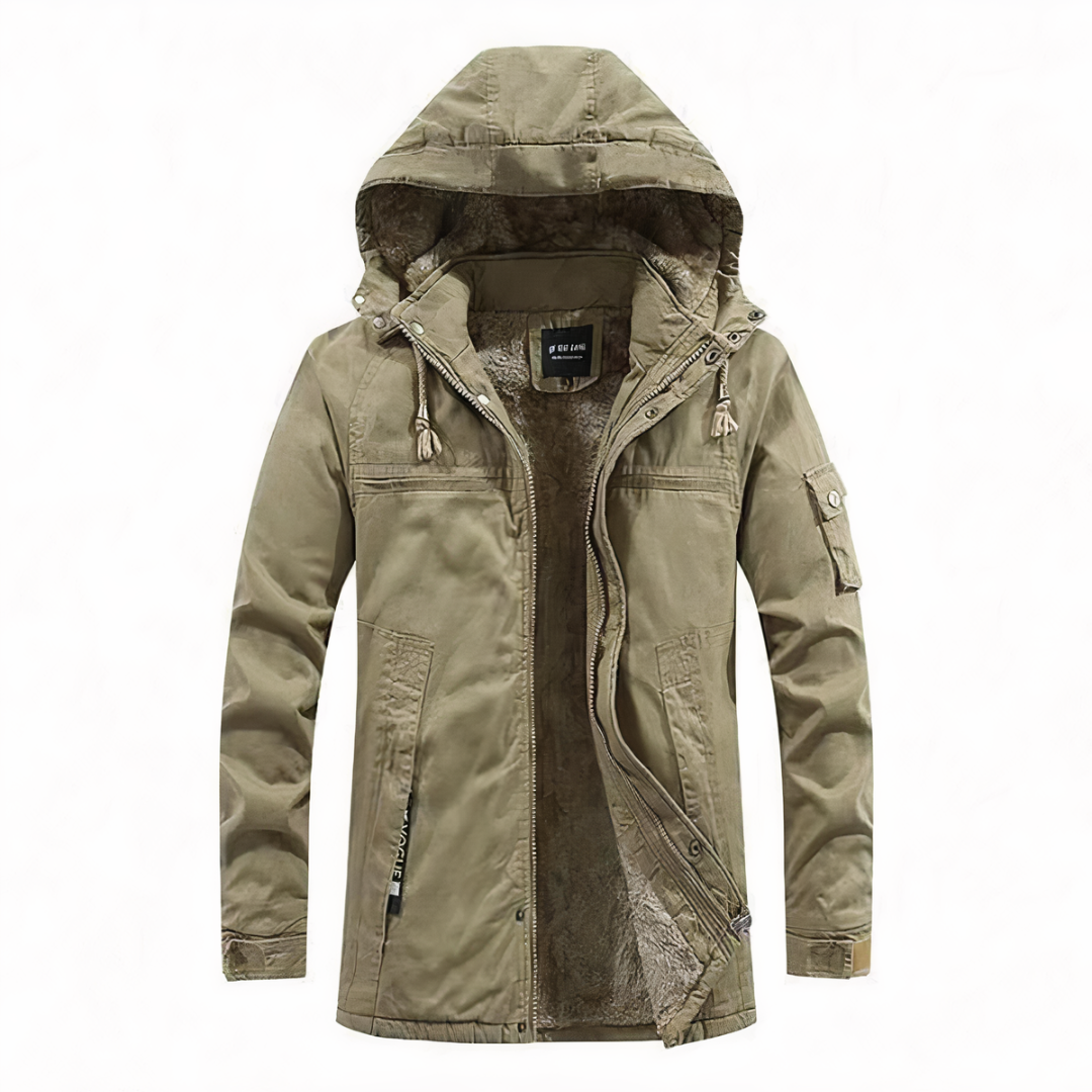 Stylische Winterjacke Mit Kapuze Für Herren | Warm